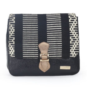 Bolso en cuero LP1881-NEGRO