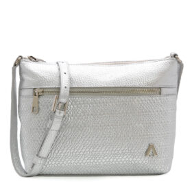 Bolso en cuero plata