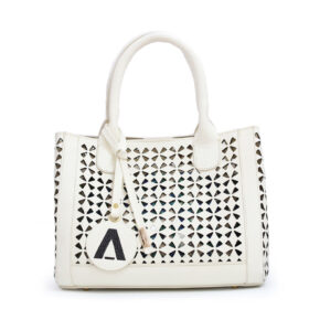 Bolso en cuero blanco