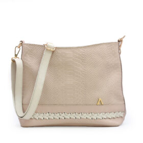 Bolso en cuero nude