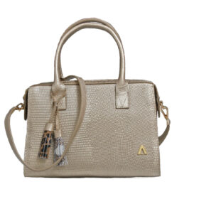 Bolso en cuero dorado