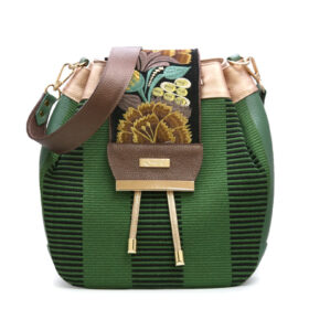 Bolso en cuero verde
