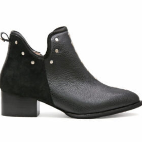 Botin en cuero negro