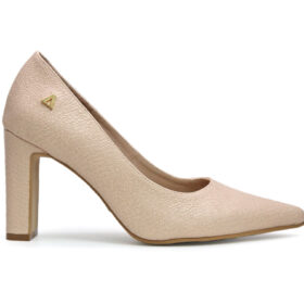 Zapatilla en cuero nude