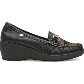 Mocasín en cuero negro