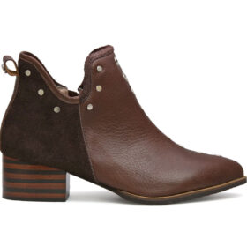 Botin en cuero cafe