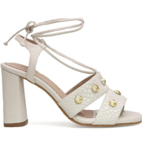 Sandalia en cuero blanco