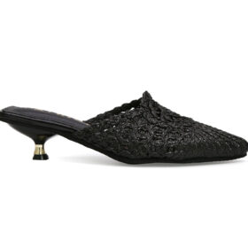 Zapatila de tacon en cuero