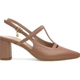 Zapatilla en cuero moca