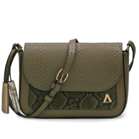 Bolso en cuero verde