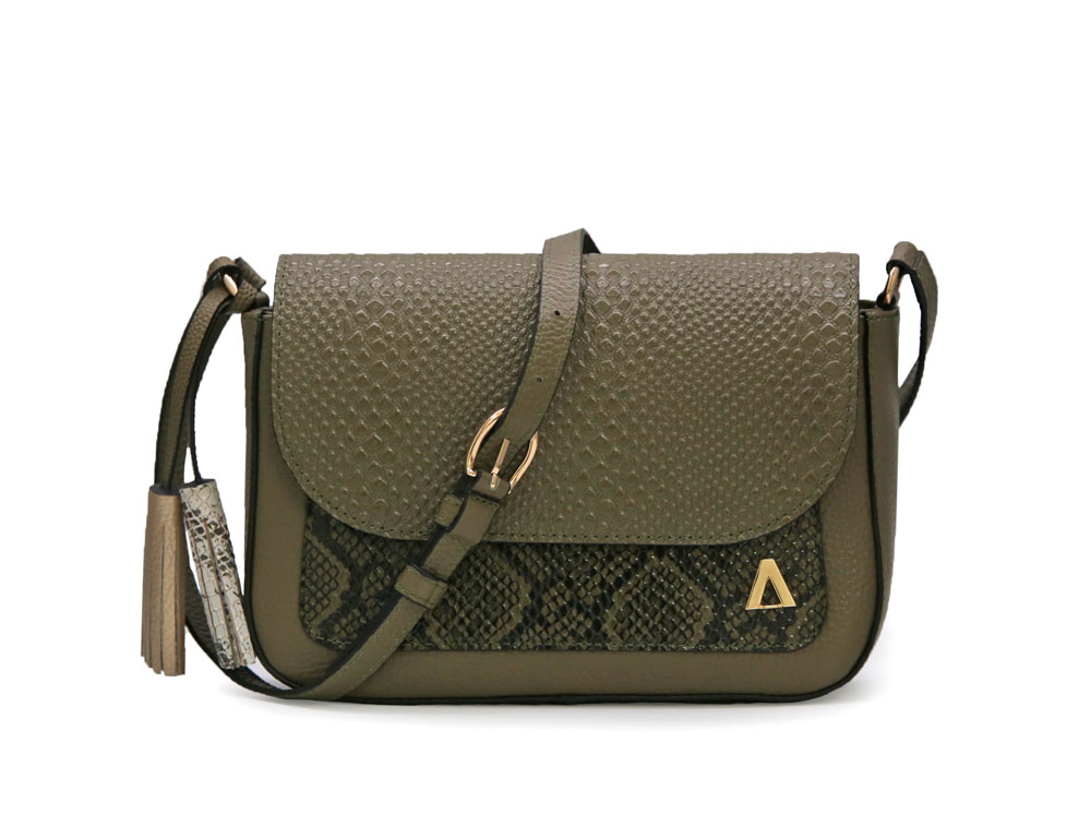 Bolso en cuero verde