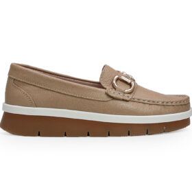 Mocasín en cuero frappe