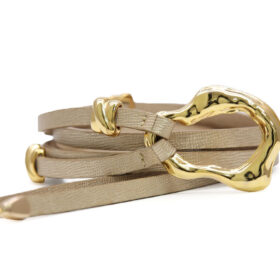 Cinturón en cuero oro