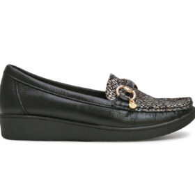 Mocasín en cuero negro