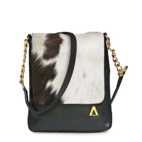 Bolso en cuero negro