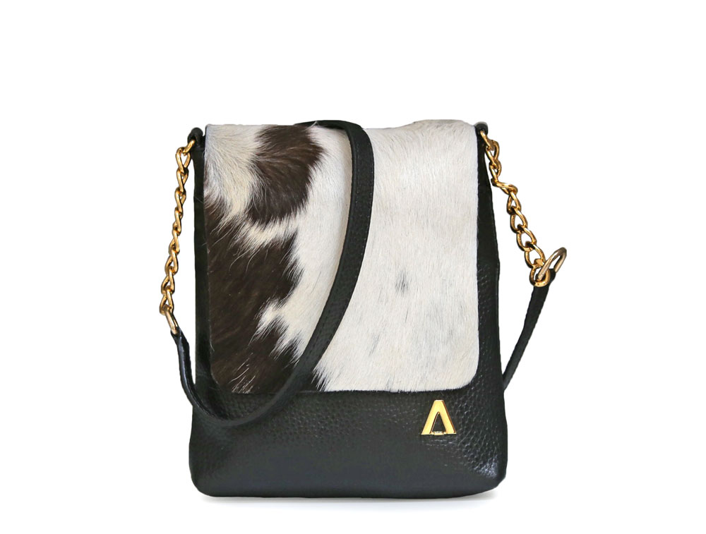 Bolso en cuero negro