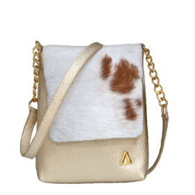Bolso en cuero oro