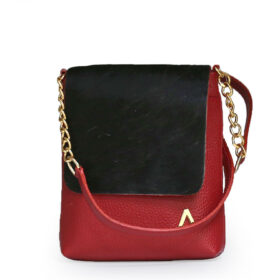Bolso en cuero rojo