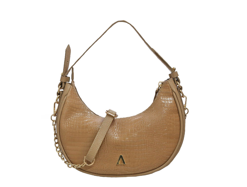 Bolso en cuero capuchino