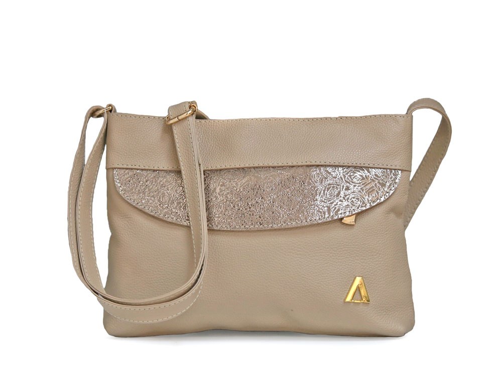 Bolso en cuero pardo