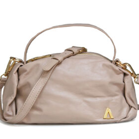 Bolso en cuero nude
