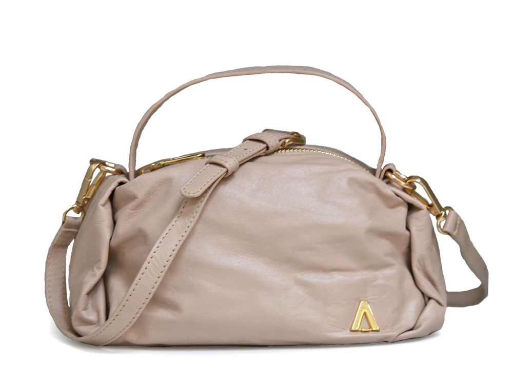 Bolso en cuero nude