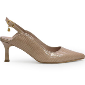 Zapatilla de tacon en cuero fearles