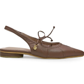 Baleta en cuero castor