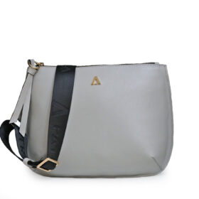 Bolso en cuero gris