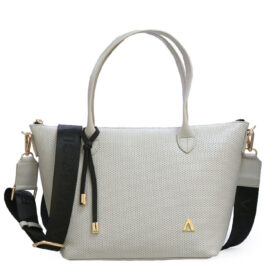 Bolso en cuero gris