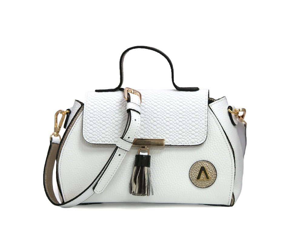 Bolso en cuero blanco
