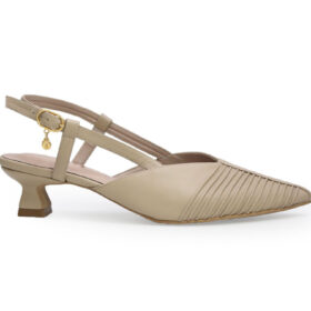 Zapatilla de tacon en cuero nomad