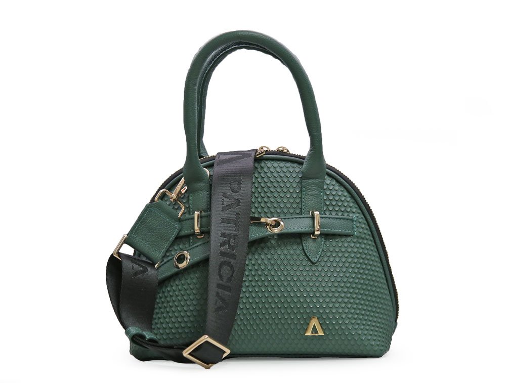 Bolso en cuero verde