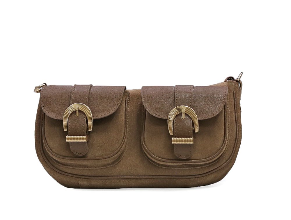 Bolso en cuero canela