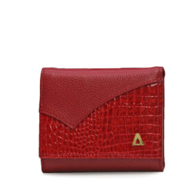 Billetera en cuero rojo
