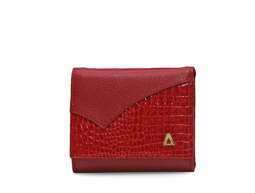 Billetera en cuero rojo