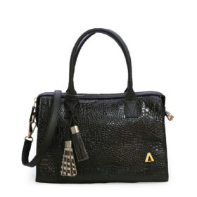 Bolso en cuero negro