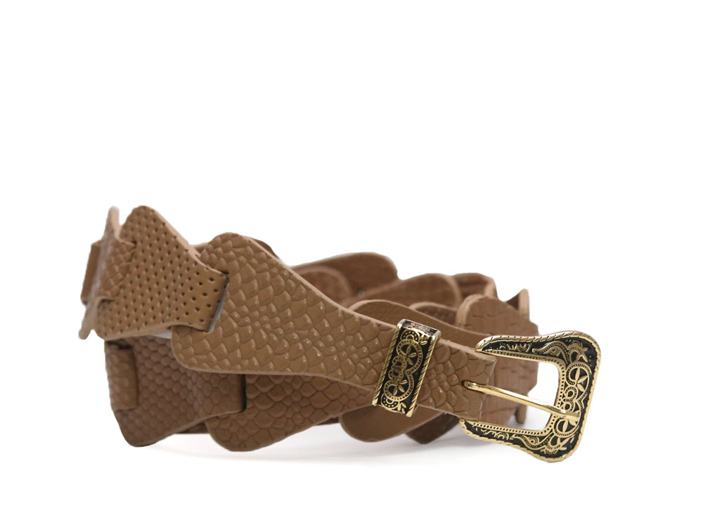 Correa en cuero brownie