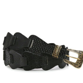 Correa en cuero negro