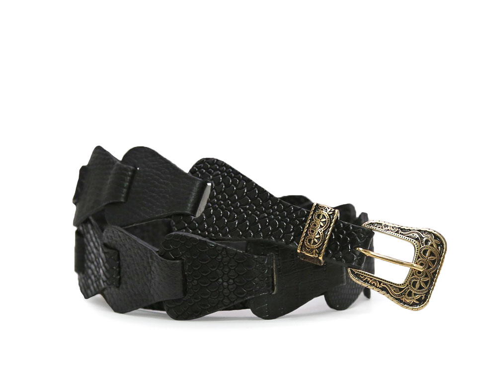 Correa en cuero negro