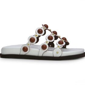 Sandalia en cuero blanco