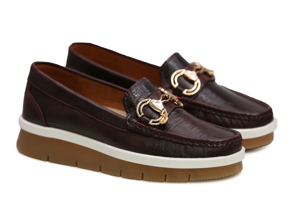 Mocasín en cuero vino - Image 2