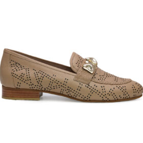 Baleta en cuero capuchino