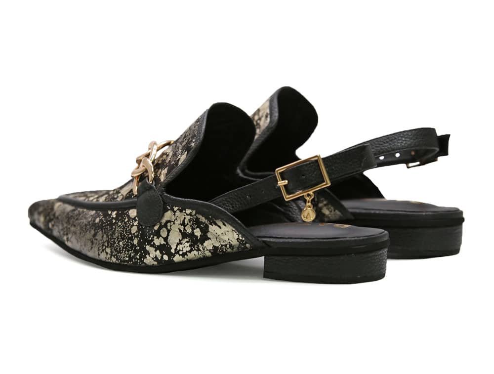 Zueco en cuero negro - Image 3