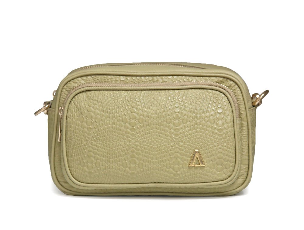 Bolso en cuero verde