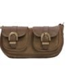 Bolso en cuero canela
