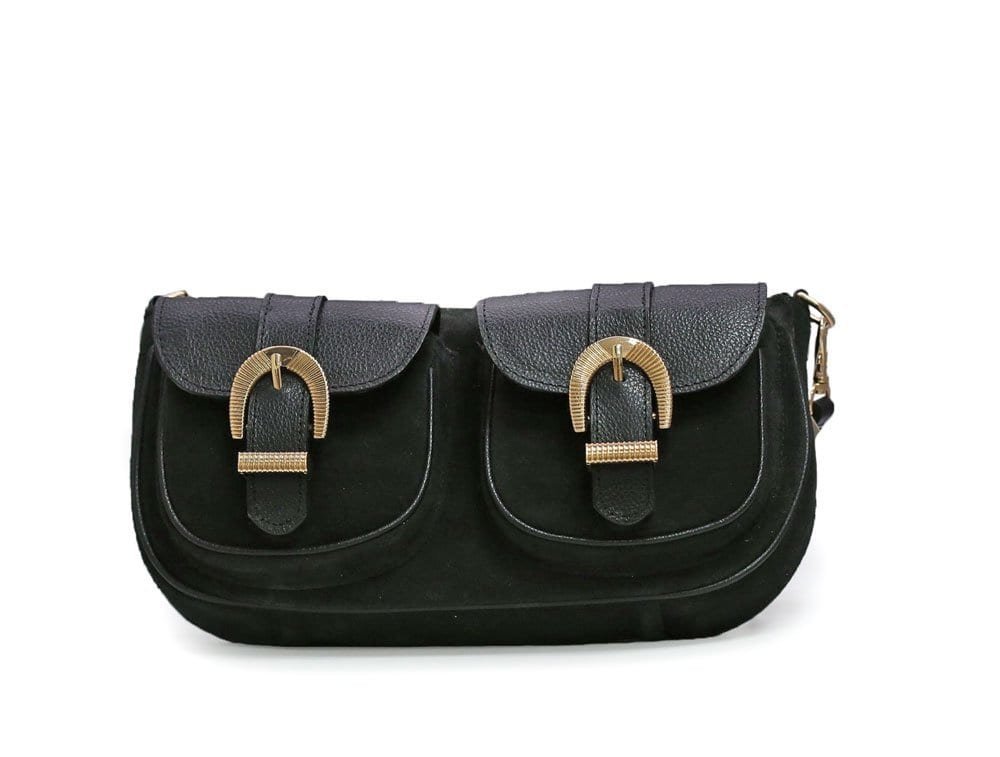 Bolso en cuero negro