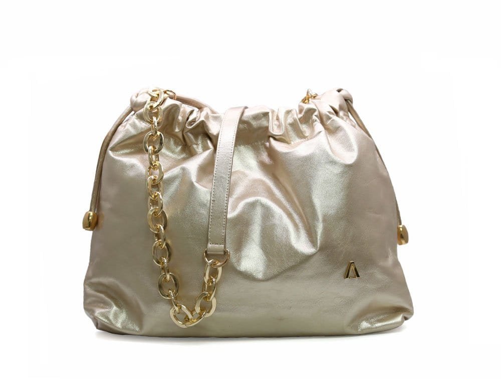Bolso en cuero oro