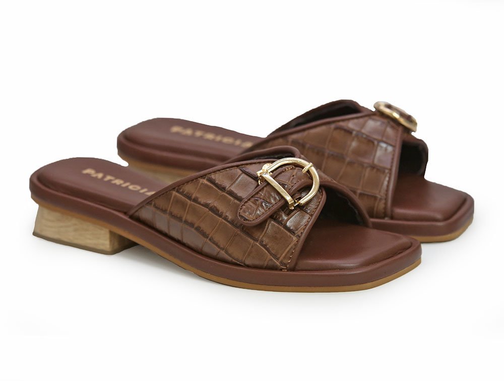 Alternative view of Sandalia en cuero cafe