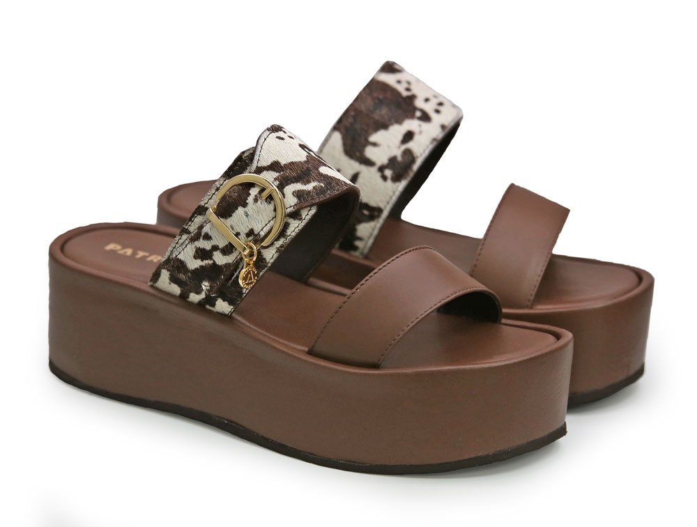 Alternative view of Sandalia en cuero cafe